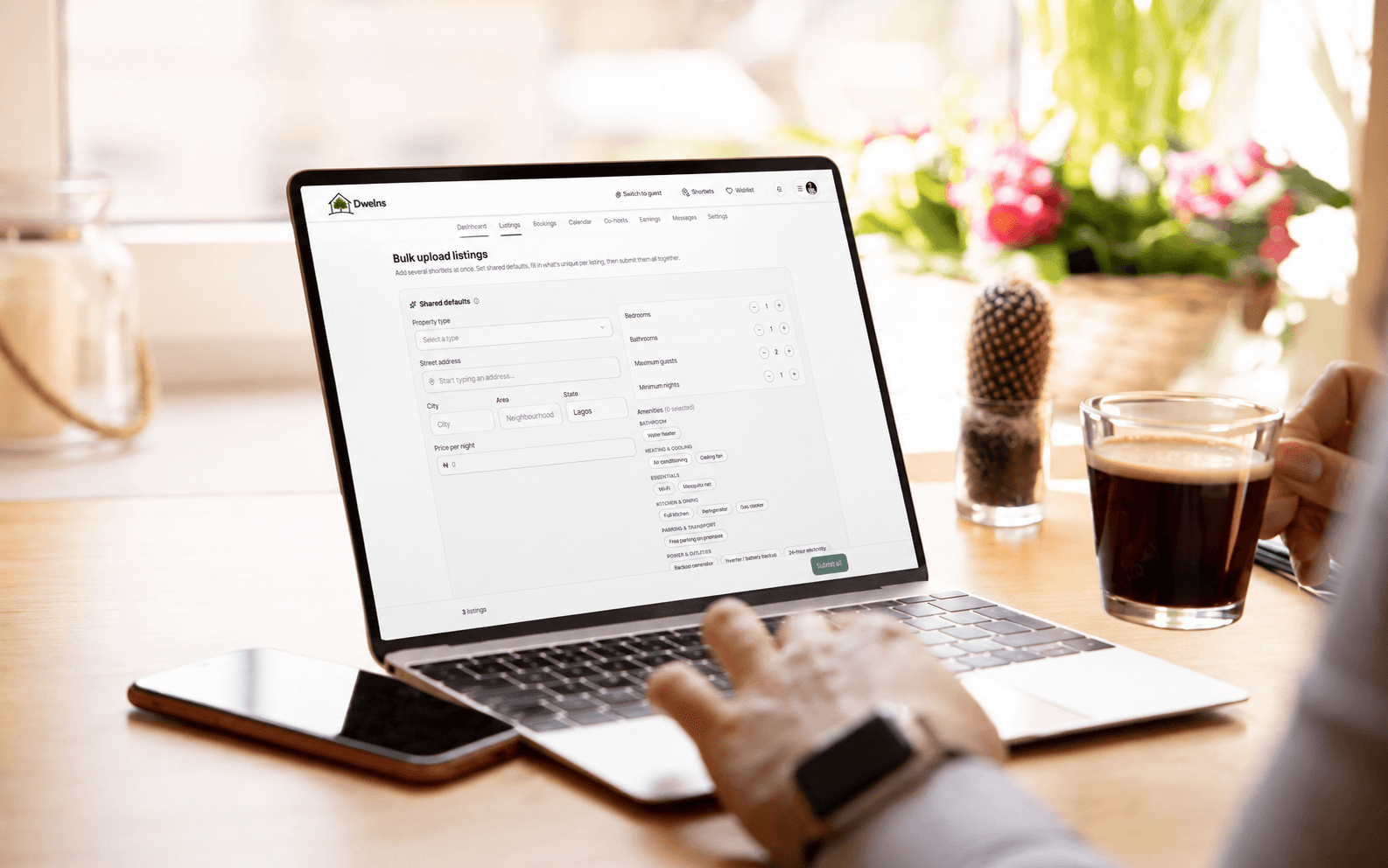 How to list multiple apartments at once on Dwelns